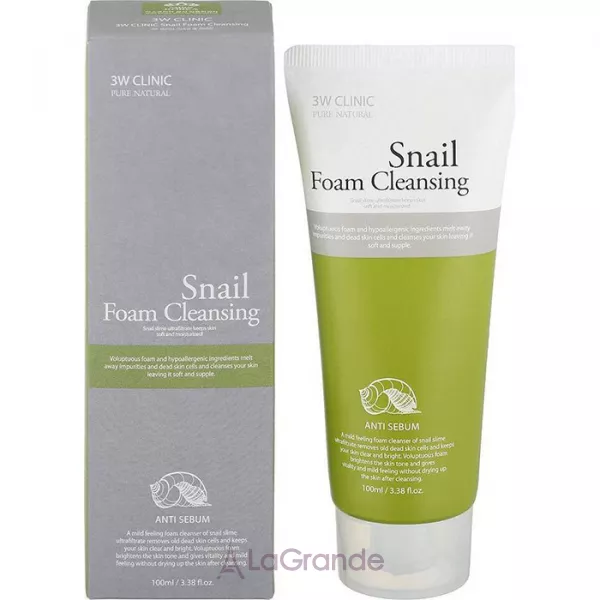 3W Clinic Snail Foam Cleansing ��������� ����� ��� ���� � ������� ������
