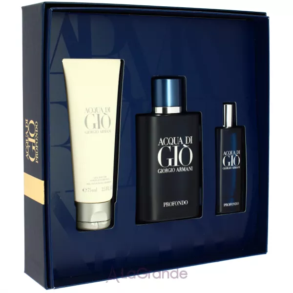 Armani Acqua di Gio Profondo ���� (����������� ���� 75 �� + �������� 15 �� + ���� ��� ���� 75 ��)