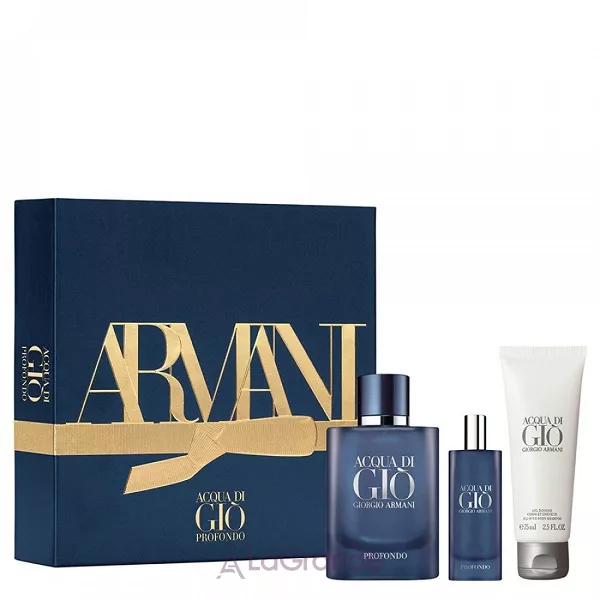 Armani Acqua di Gio Profondo ���� (����������� ���� 75 �� + �������� 15 �� + ���� ��� ���� 75 ��)