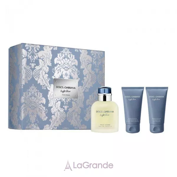 Dolce & Gabbana Light Blue pour Homme ����� (��������� ���� 125 �� + ������� ����� ������ 50 �� + ���� ��� ���� 50 ��)