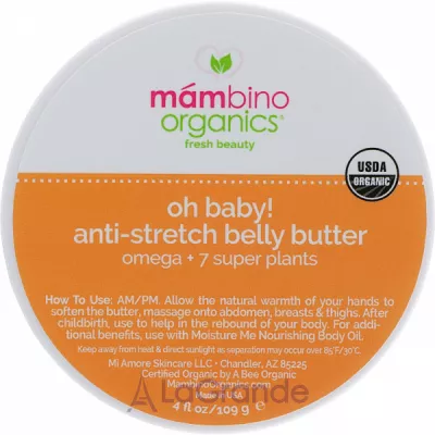 Mambino Organics Body Care Oh Baby! Belly Butter   