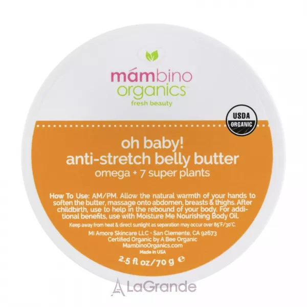 Mambino Organics Body Care Oh Baby! Belly Butter ����� ������ ��������