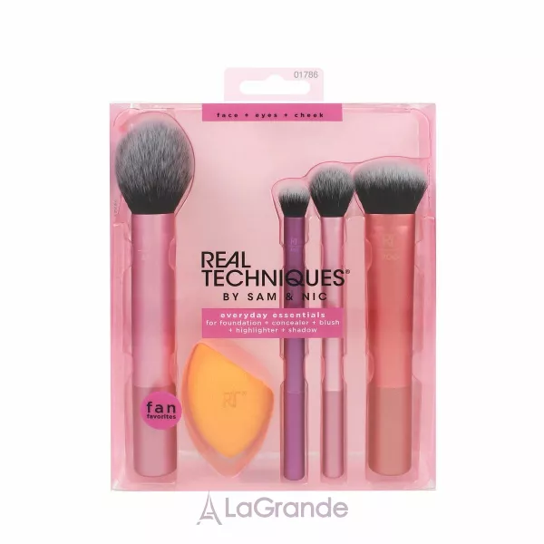 Real Techniques Everyday Essentials Set ����� ������ ��� �������, 4 ����� + �����