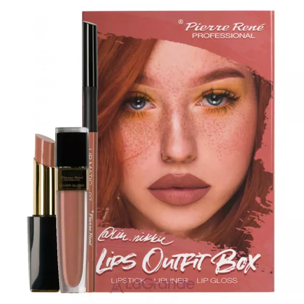 Pierre Rene Lips Outfit Box �3 ���������� ����� ��� ��� (l/penc/07 + l/gloss/02 + lips/07)