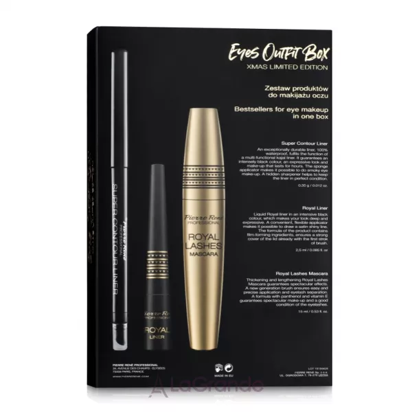 Pierre Rene �hrismas Black ����� ��� ������� ����, ������ (mascara/15ml + liner/2.5ml + pencil/0.35g)