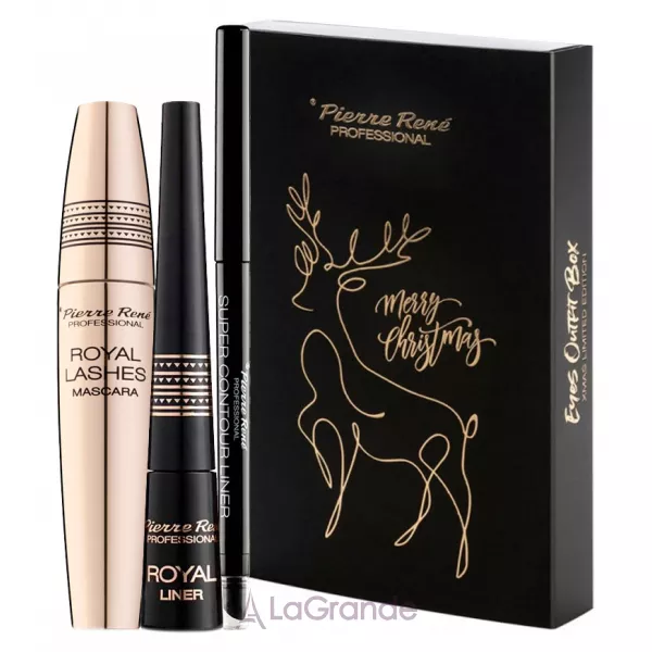 Pierre Rene �hrismas Black ����� ��� ������� ����, ������ (mascara/15ml + liner/2.5ml + pencil/0.35g)