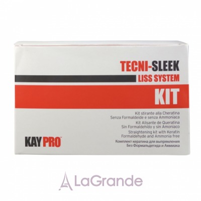 KayPro Tecni-Sleek Liss System Straightening Kit      (shmp/20ml + cr/100ml + mask/20ml + shmp/20ml + brush)