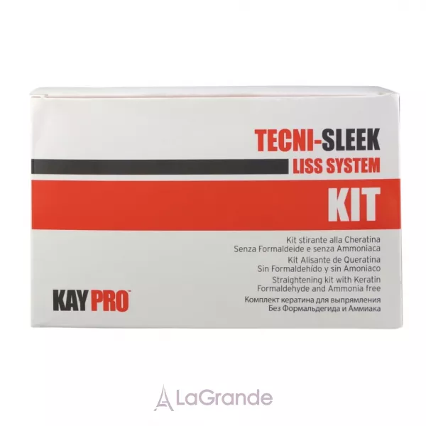 KayPro Tecni-Sleek Liss System Straightening Kit ���� ��� ����������� ������� (shmp/20ml + cr/100ml + mask/20ml + shmp/20ml + brush)