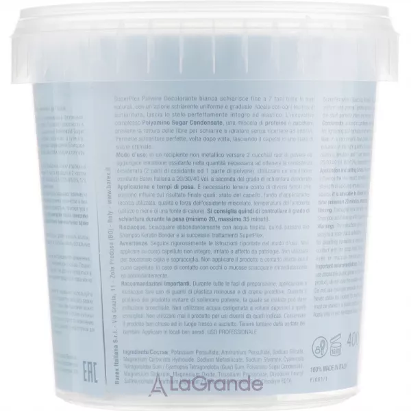 Barex Italiana SuperPlex High Lifting Blue Bleaching Powder �������, �� ����������, �� 9 �����