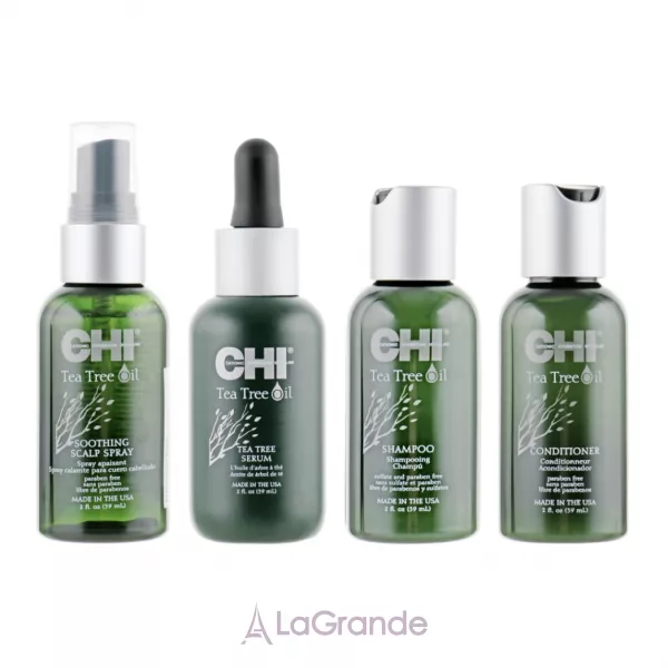 CHI Tea Tree Oil Travel Kit Nature & Shield �������� ����� (sh/59ml + cond/59ml + ser/59ml + spray/59ml)