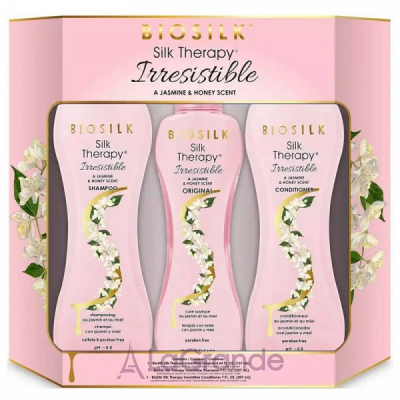 BioSilk Silk Therapy Irresistible Trio Kit    (h/shmp/207ml + h/cond/207ml + h/silk/167ml)