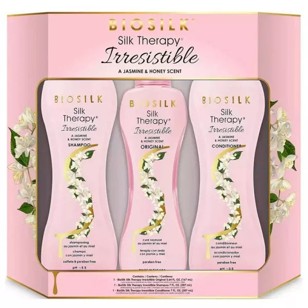 BioSilk Silk Therapy Irresistible Trio Kit ���� ��� ������� (h/shmp/207ml + h/cond/207ml + h/silk/167ml)