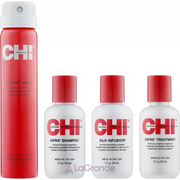 CHI Protect & Hold Travel Kit ���� (sh/59ml + cond/59ml + h/treat/59ml + spray/74g)