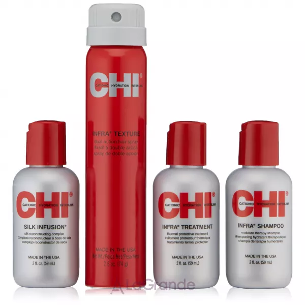 CHI Shine & Moisture Travel Kit ����� ��� ����� ����������� (sh/59ml + cond/59ml + h/treat/59ml + spray/74g)