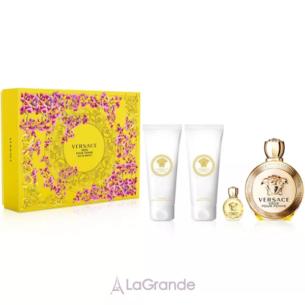 Versace Eros Pour Femme ����� (��������������� ���� 100 �� + ��������������� ���� 5 �� + ���� ��� ���� 100 �� + ������ ��� ���� 100 ��)