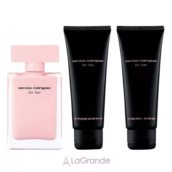 Narciso Rodriguez For Her Eau de Parfum ����� (��������������� ���� 50 �� + ������ ��� ���� 75 �� + ���� ��� ���� 75 ��)