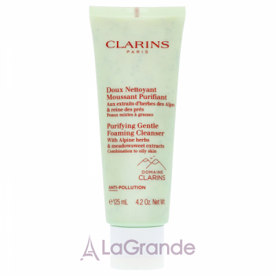 Clarins Purifying Gentle Foaming Cleanser With Alpine Herbs      