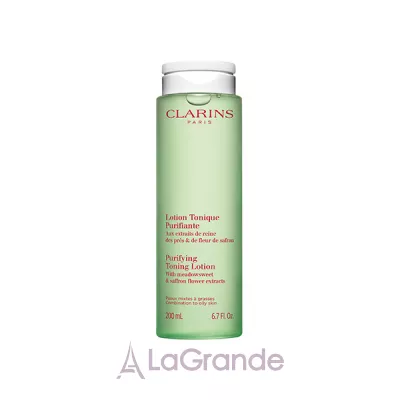 Clarins Purifying Toning Lotion with Meadowsweet & Saffron Flower Extracts       