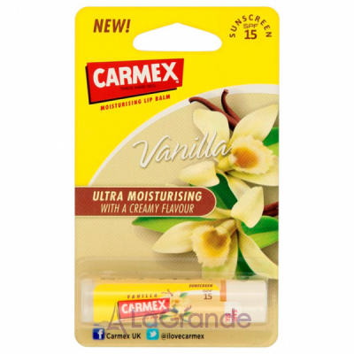 Carmex Vanilla Stick Set Lip Balm SPF15  -   
