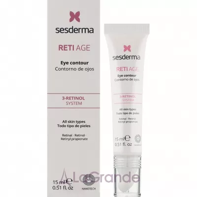 SesDerma Laboratories Reti Age Facial Eye Contour Gel 3-Retinol System          