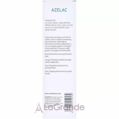 SeSDerma Azelac Face Scalp and Body Lotion     