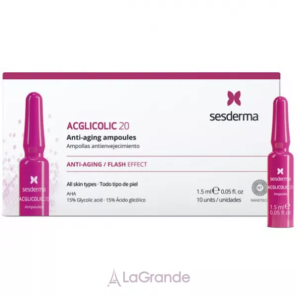 SesDerma Laboratories Acglicolic 20 Ampoules ������ ���������� 䳿 � ��������� ��������