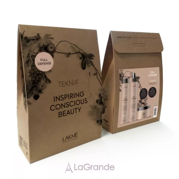 Lakme Teknia Full Defense Set De 3 ���� ��� ������������ ������� ������� (sh/300ml+h/spr/300ml+h/mask/250ml)