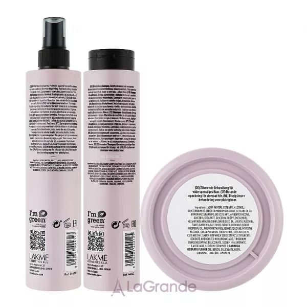 Lakme Teknia Frizz Control Set De 3 ����� ��� ����������� ��� �������� ����� (sh/300ml + h/spr/300ml + h/mask/250ml)