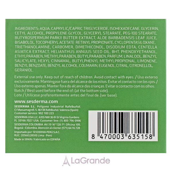SesDerma Hidraloe Moisturizing Facial Cream ���� �� ����������� ������� ��� �������