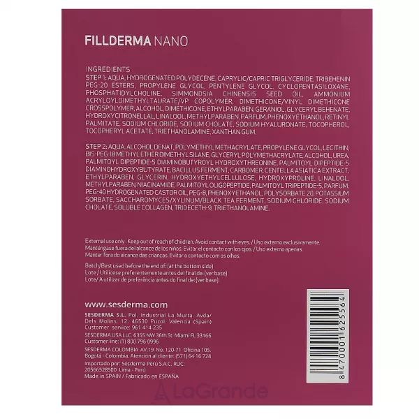 SesDerma Fillderma Nano Wrinkle Filling System ����������� ������� ���������� ������ ��� ��������
