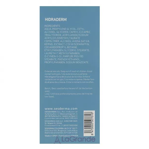SesDerma Hidraderm Cleansing Milk ��������� ������� ��� �������������� ���� ����