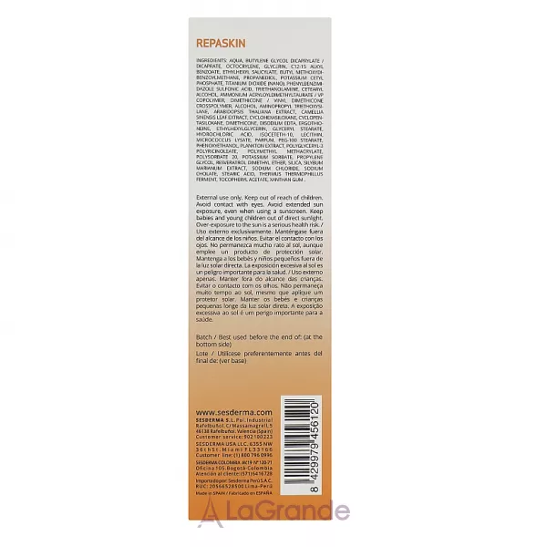 SesDerma Repaskin Body Sunscreen Gel Cream SPF30 ������������� ����-���� ��� ��� SPF30