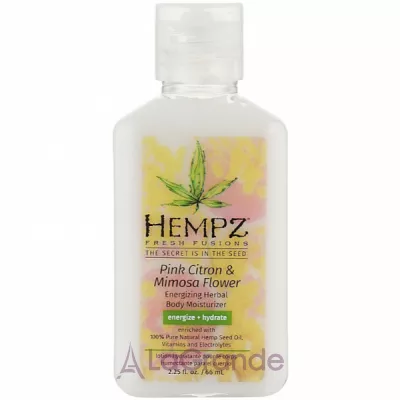 Hempz Fresh Fusions Pink Citron & Mimosa Flower Energizing Herbal Body Moisturizer    