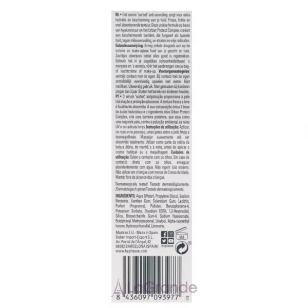 Byphasse Sorbet Serum Anti-pollution �3 ������� ��������� ��� �������