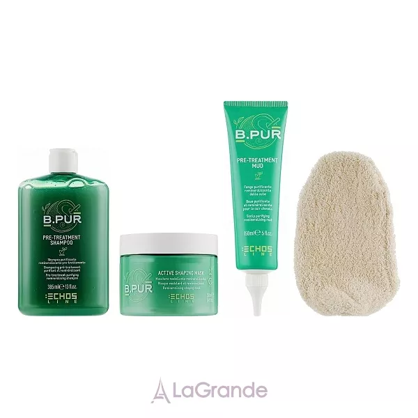 Echosline B. Pur The Purifying �����  (mud/150ml + sch/385ml + h/mask/250ml + glove/1pcs)