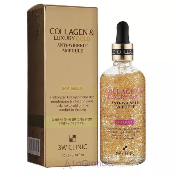 3W Clinic Collagen & Luxury Gold Anti-Wrinkle Ampoule ��������� ��������� ��� ������� �� ������� �� ���������