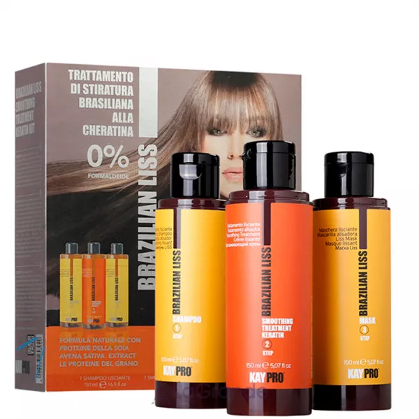Kaypro Brazilian Liss Set ���� (h/shampoo/150ml + h/mask/150ml + h/cream/150ml)