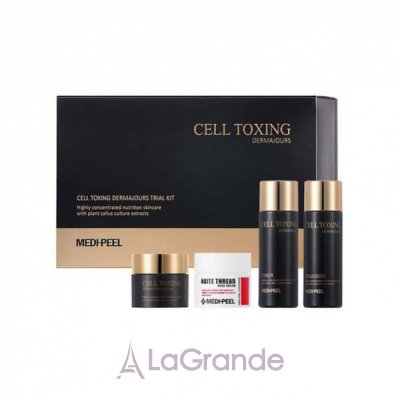 Medi-Peel Cell Toxing Dermajours Trial Kit Набір омолоджуючих мініатюр для обличчя (toner/30ml + emulsion/30ml + cr/2x10g)