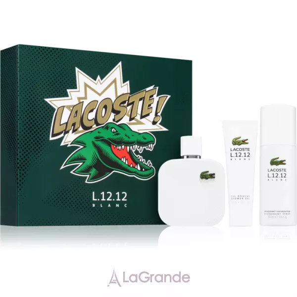 Lacoste Eau de Lacoste 12.12 Blanc Man ���� (�������� ���� 100 �� + ���� ��� ���� 50 �� + ���������� 150 ��)