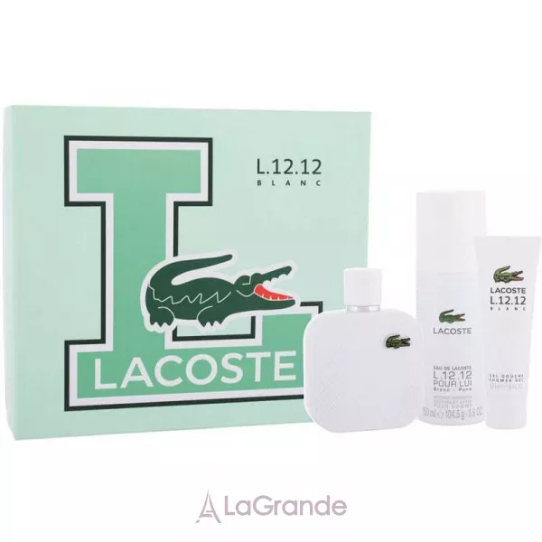Lacoste Eau de Lacoste 12.12 Blanc Man ���� (�������� ���� 100 �� + ���� ��� ���� 50 �� + ���������� 150 ��)
