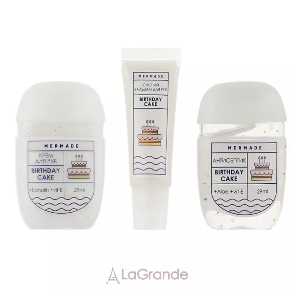 Mermade Birthday Cake ������������ ���� (h/antiseptic/29ml + lips/balm/10ml + h/cr/29ml)