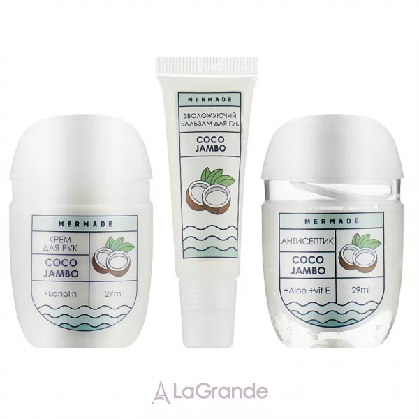 Mermade Coco Jambo ���������� ����� (h/antiseptic/29ml + lips/balm/10ml + h/cr/29ml)