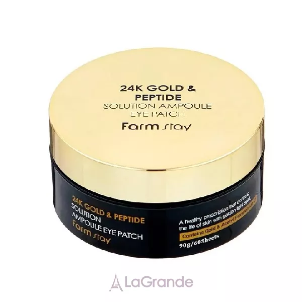FarmStay 24K Gold & Peptide Solution Ampoule Eye Patch ������������ ����� � 24-� �������� ������� � ���������