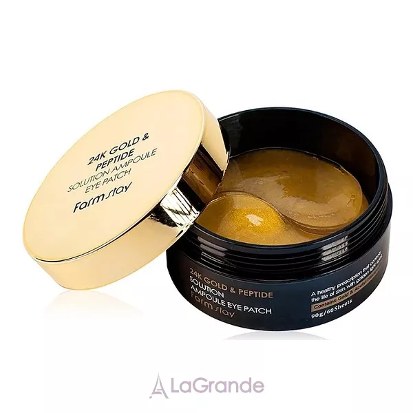 FarmStay 24K Gold & Peptide Solution Ampoule Eye Patch ������������ ����� � 24-� �������� ������� � ���������
