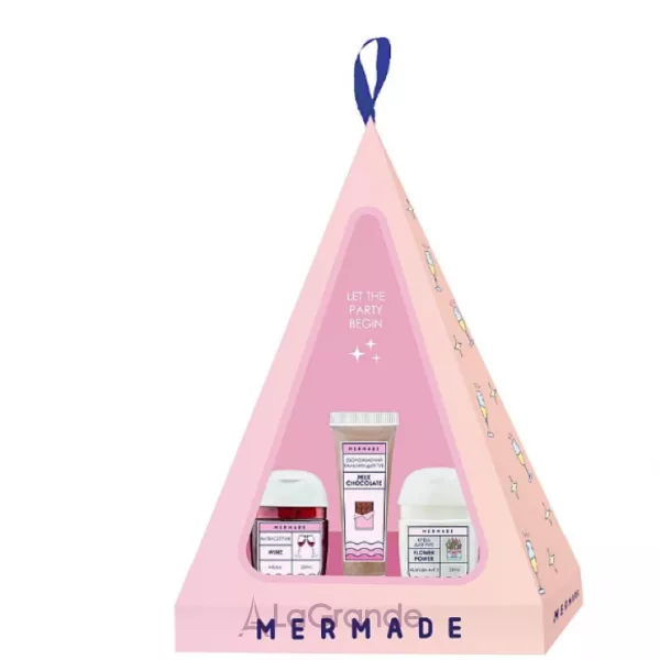 Mermade Let The Party Begin Wine + Milk Chocolate ���������� ����� (h/antiseptic/29ml + lips/balm/10ml + h/cr/29ml)