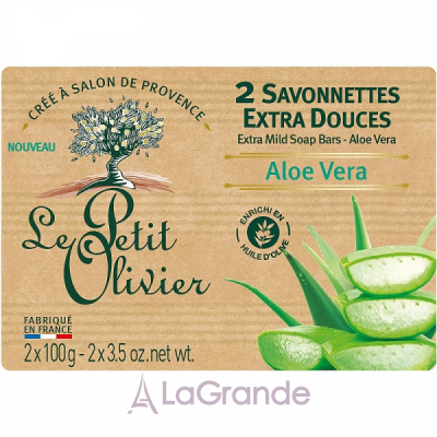 Le Petit Olivier Extra Mild Soap Bars Aloe Vera          