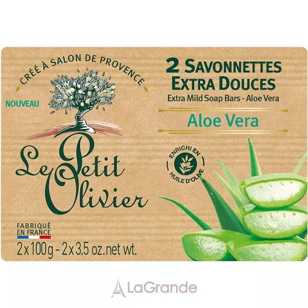 Le Petit Olivier Extra Mild Soap Bars Aloe Vera ���� ������������ �� ������ ������������ ����� � ���������� ���� ����