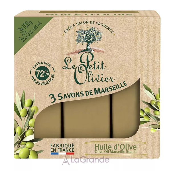 Le Petit Olivier 3 traditional Marseille Soaps Olive Oil ����������� ���� 