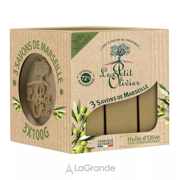 Le Petit Olivier 3 traditional Marseille Soaps Olive Oil ����������� ���� 