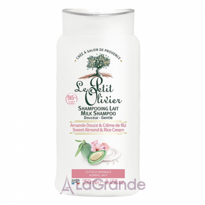 Le Petit Olivier Sweet Almond & Rice Cream Milk Shampoo Шампунь для нормального волосся 
